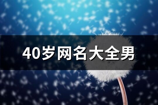 40歲網(wǎng)名大全男(優(yōu)選135個)