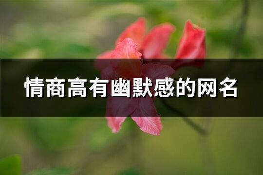 情商高有幽默感的網(wǎng)名(231個(gè))