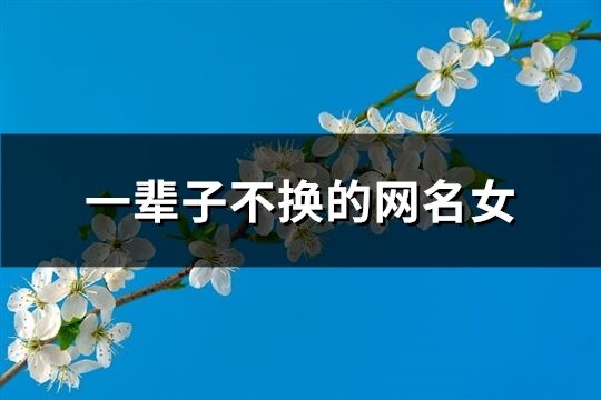 一輩子不換的網(wǎng)名女(優(yōu)選710個)