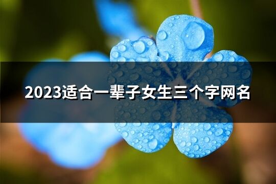 2023適合一輩子女生三個字網名(精選807個)