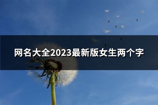 網(wǎng)名大全2023最新版女生兩個字(優(yōu)選1543個)