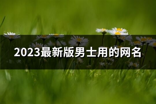 2023最新版男士用的網名(共1054個)