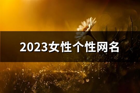 2023女性個性網名(精選1100個)