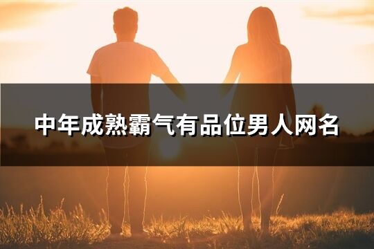 中年成熟霸氣有品位男人網(wǎng)名(精選169個)