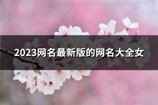 2023網名最新版的網名大全女(優選888個)