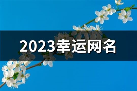 2023幸運網名(優選1012個)