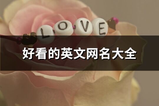 好看的英文網名大全(精選164個)