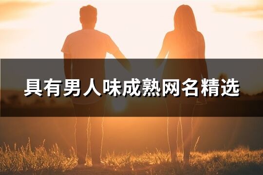具有男人味成熟網名精選(255個)