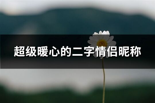 超級暖心的二字情侶昵稱(優選132個)