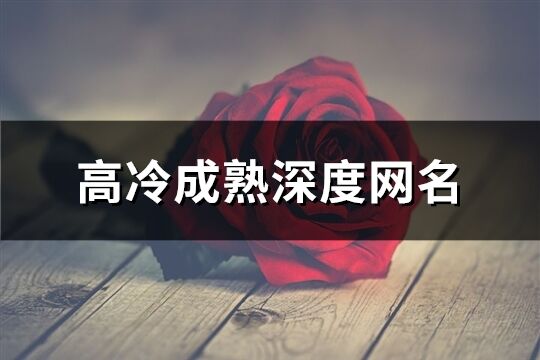 高冷成熟深度網(wǎng)名(優(yōu)選294個)