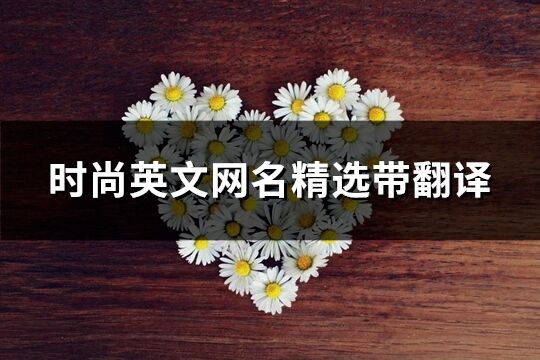時尚英文網名精選帶翻譯(精選127個)