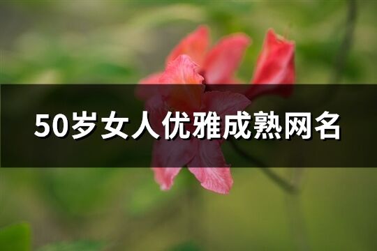 50歲女人優雅成熟網名(優選210個)