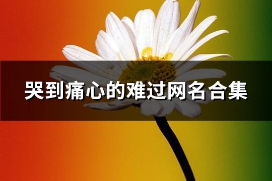 哭到痛心的難過網名合集(優選382個)