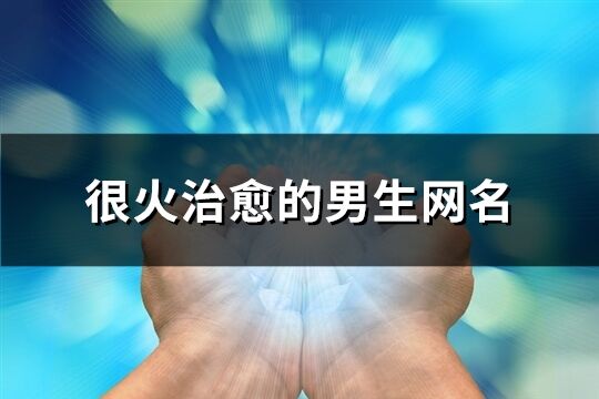 很火治愈的男生網名(共544個)