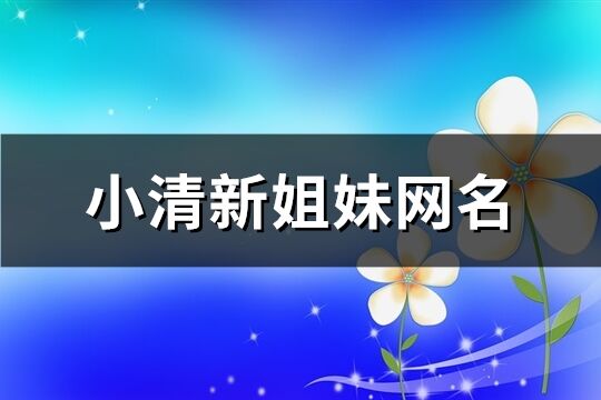 小清新姐妹網名(共77個)
