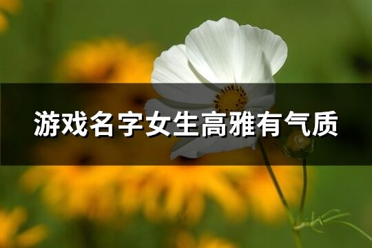 游戲名字女生高雅有氣質(zhì)(152個)