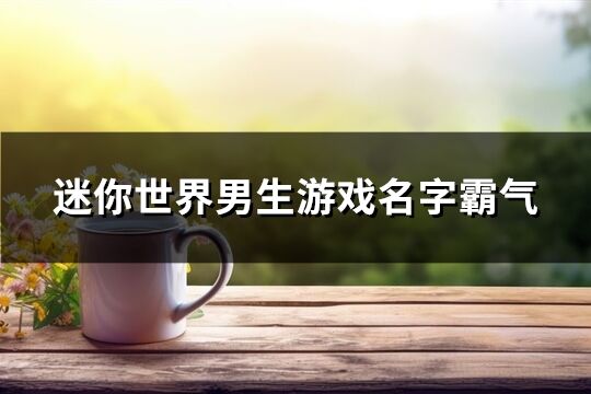迷你世界男生游戲名字霸氣(共416個)