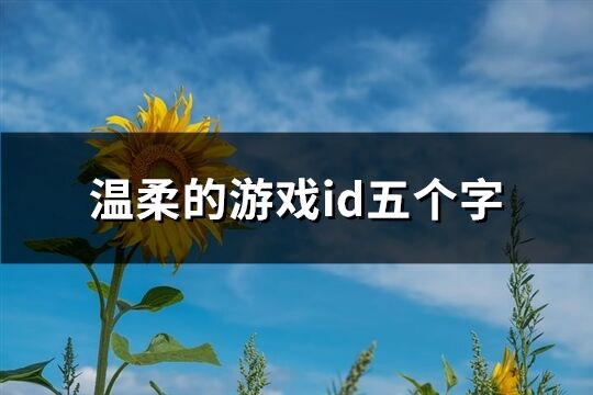 溫柔的游戲id五個字(精選459個)