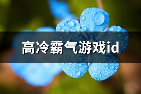 高冷霸氣游戲id(精選535個(gè))