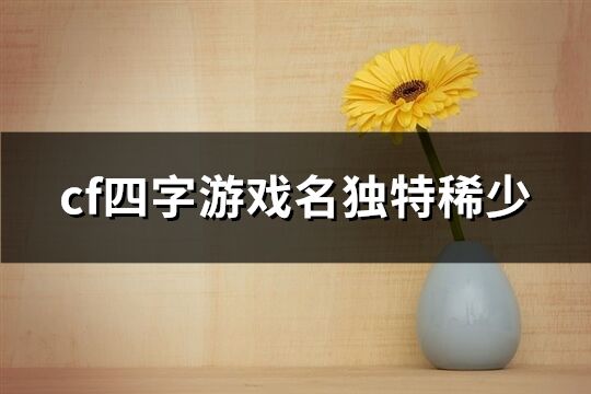 cf四字游戲名獨特稀少(777個)