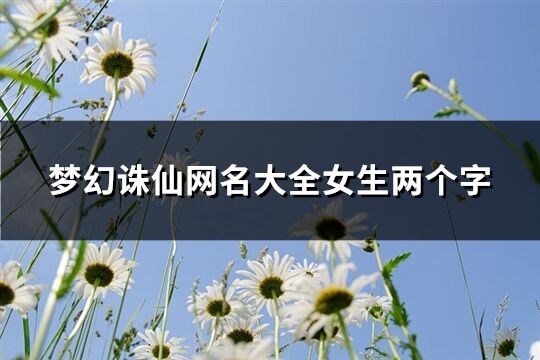 夢幻誅仙網(wǎng)名大全女生兩個字(共405個)