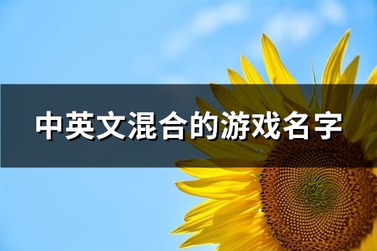 中英文混合的游戲名字(共76個(gè))