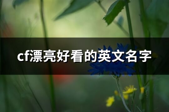 cf漂亮好看的英文名字(共114個)