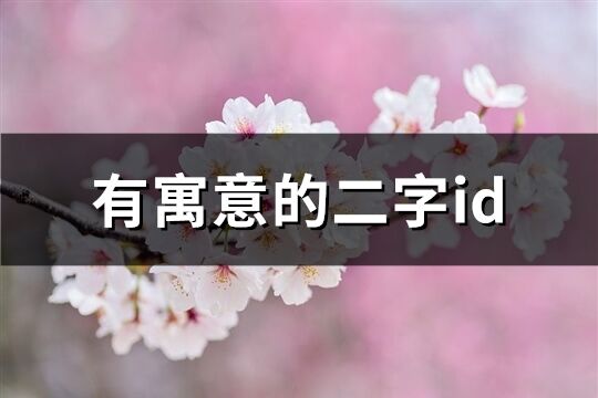 有寓意的二字id(優選415個)