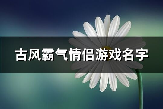 古風(fēng)霸氣情侶游戲名字(60個(gè))