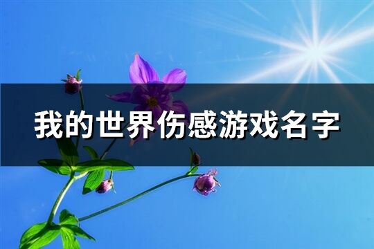我的世界傷感游戲名字(優選186個)