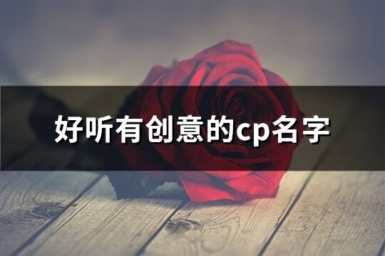 好聽有創意的cp名字(109個)