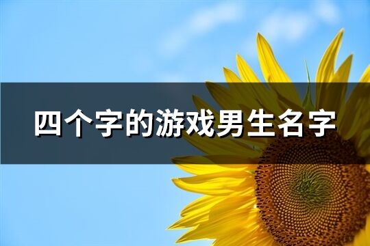 四個字的游戲男生名字(共593個)