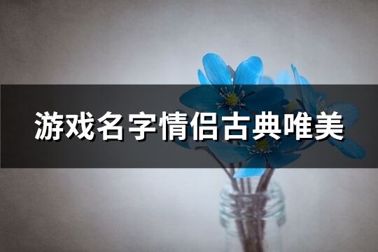 游戲名字情侶古典唯美(優選108個)