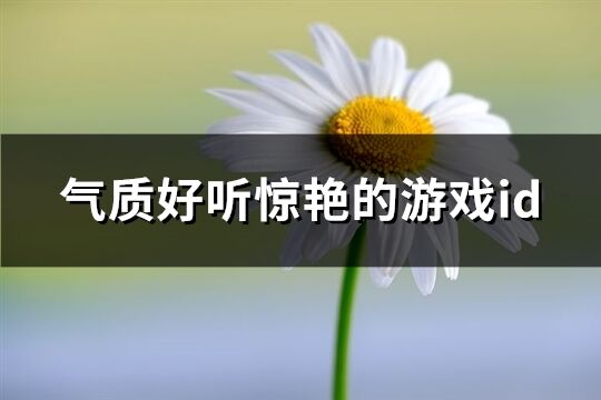 氣質好聽驚艷的游戲id(共188個)