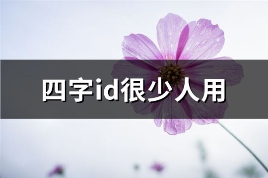 四字id很少人用(精選90個)