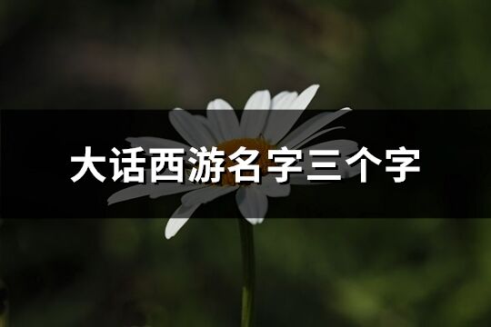 大話西游名字三個字(共638個)