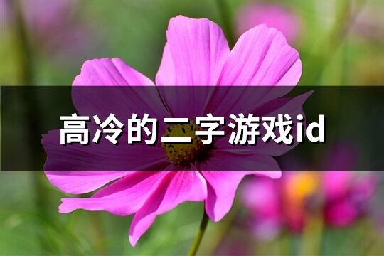 高冷的二字游戲id(共1569個)
