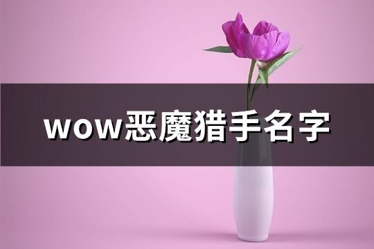 wow惡魔獵手名字(482個)