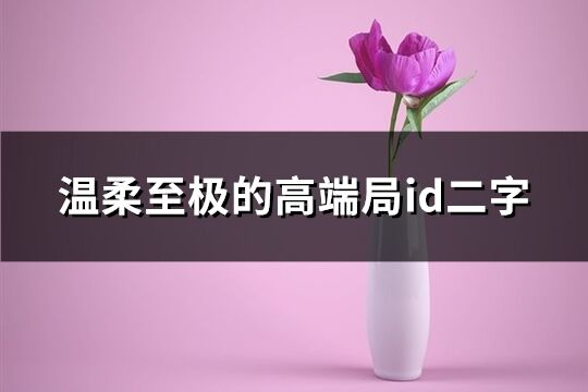 溫柔至極的高端局id二字(精選127個)
