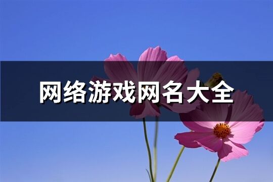 網絡游戲網名大全(優選785個)