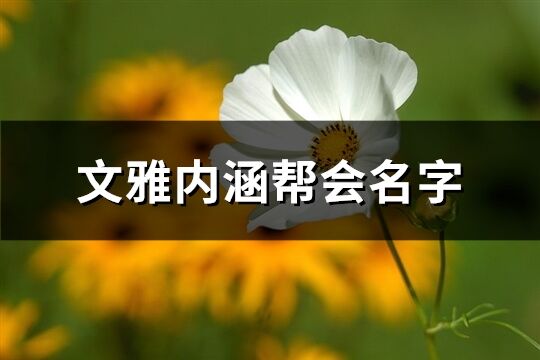 文雅內(nèi)涵幫會(huì)名字(共390個(gè))