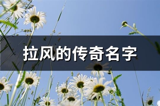 拉風的傳奇名字(共394個)