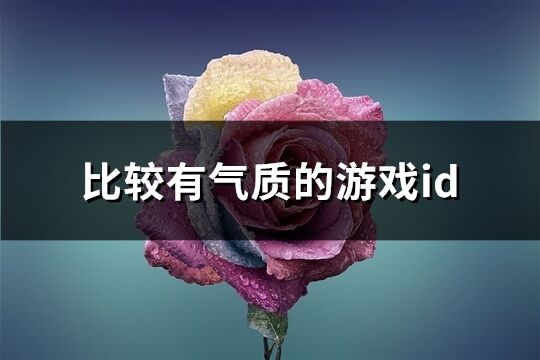 比較有氣質(zhì)的游戲id(共306個)