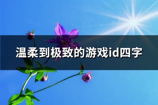 溫柔到極致的游戲id四字(86個(gè))