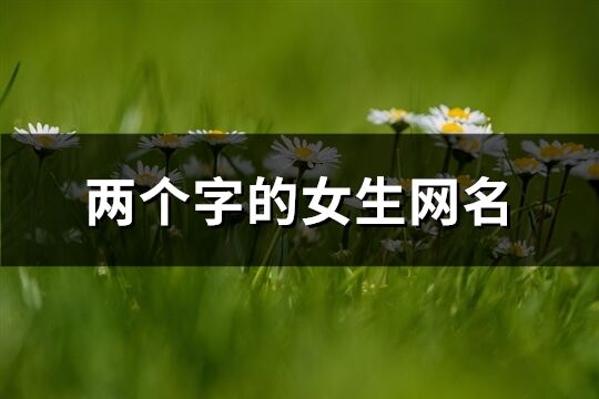 兩個字的女生網名(共1288個)