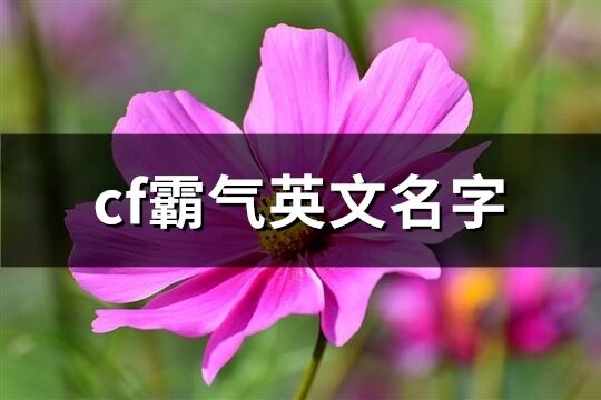 cf霸氣英文名字(共149個)