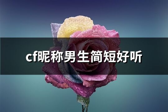 cf昵稱男生簡短好聽(497個)