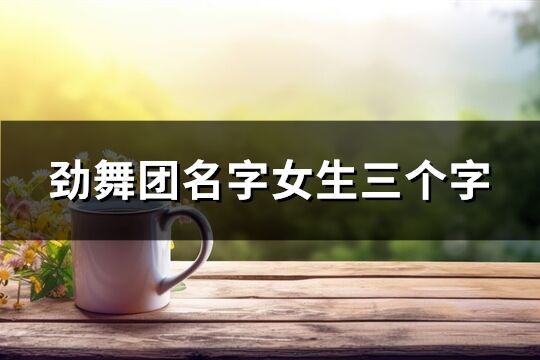 勁舞團名字女生三個字(688個)