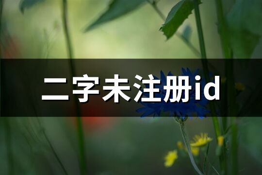 二字未注冊id(共98個)