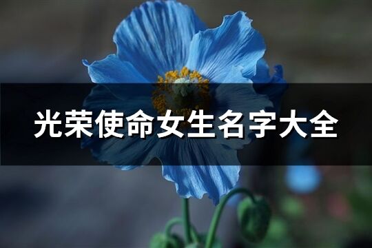 光榮使命女生名字大全(241個)